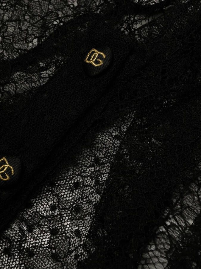 Dolce & Gabbana Doorzichtige bodysuit Zwart