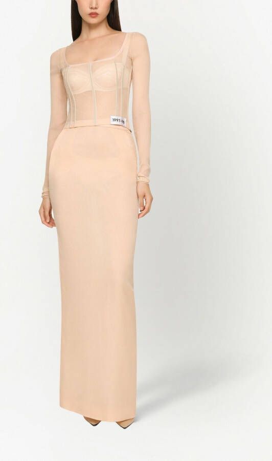 Dolce & Gabbana KIM DOLCE&GABBANA doorzichtige korset Beige