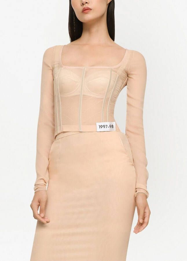 Dolce & Gabbana KIM DOLCE&GABBANA doorzichtige korset Beige