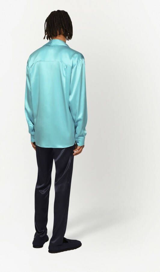 Dolce & Gabbana Blouse met gedrapeerd detail Blauw