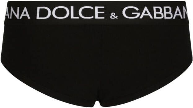 Dolce & Gabbana Drie slips met logoprint Zwart