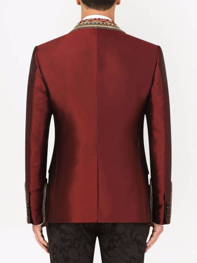 Dolce & Gabbana Smoking verfraaid met stras Rood