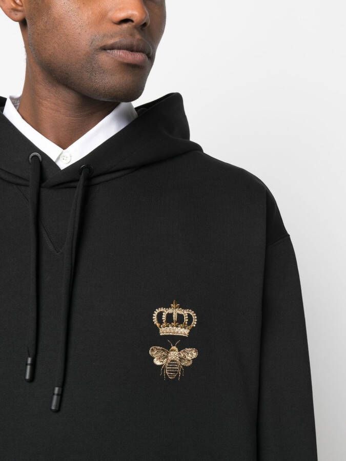 Dolce & Gabbana Hoodie met borduurwerk Zwart