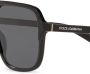 Dolce & Gabbana Eyewear Angel zonnebril met navigator montuur Zwart - Thumbnail 3