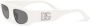Dolce & Gabbana Eyewear Cross zonnebril met rechthoekig montuur Wit - Thumbnail 2