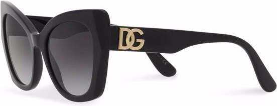 Dolce & Gabbana Eyewear DG Crossed zonnebril met logo Zwart