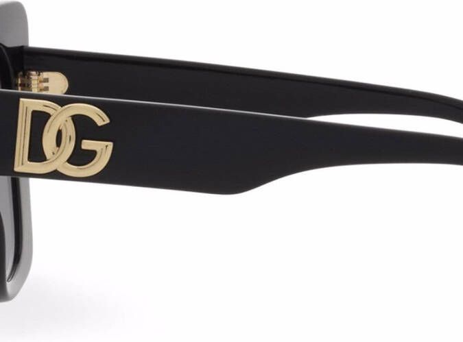 Dolce & Gabbana Eyewear DG Crossed zonnebril met logo Zwart