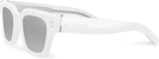 Dolce & Gabbana Eyewear DG Icon zonnebril met D-montuur Wit