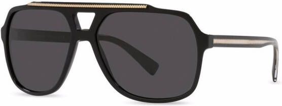 Dolce & Gabbana Eyewear DG4388 zonnebril met piloten montuur Zwart