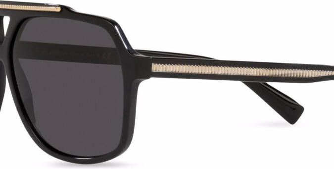Dolce & Gabbana Eyewear DG4388 zonnebril met piloten montuur Zwart