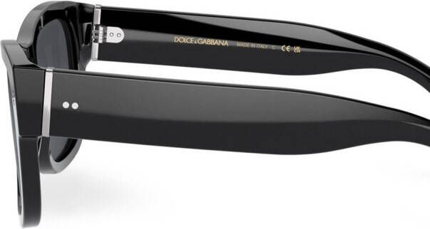 Dolce & Gabbana Eyewear Domenico zonnebril met logoprint Zwart