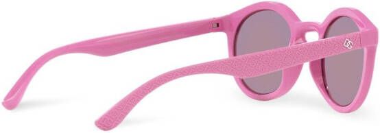 Dolce & Gabbana Eyewear Gamers zonnebril met rond montuur Roze