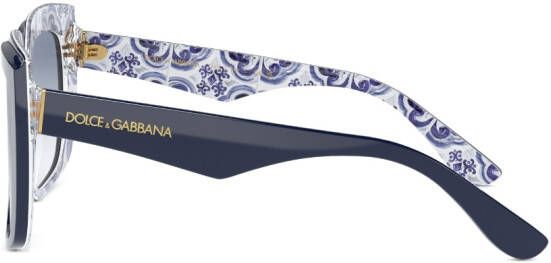 Dolce & Gabbana Eyewear Zonnebril met oversized montuur Blauw
