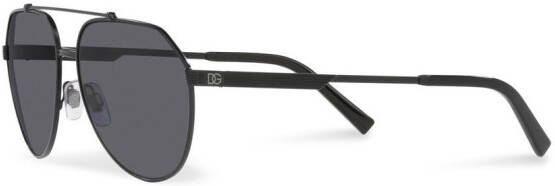 Dolce & Gabbana Eyewear Gros zonnebril met piloten montuur Zwart