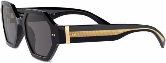 Dolce & Gabbana Eyewear Gros zonnebril met achthoekig montuur Zwart