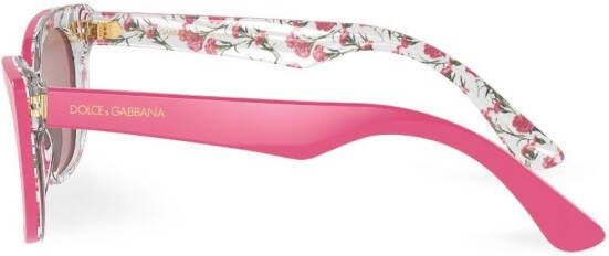 Dolce & Gabbana Eyewear Zonnebril met vierkant montuur Roze