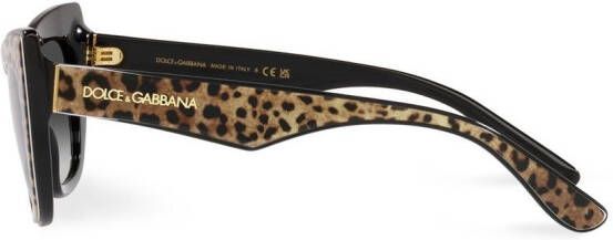 Dolce & Gabbana Eyewear Zonnebril met luipaardprint Bruin