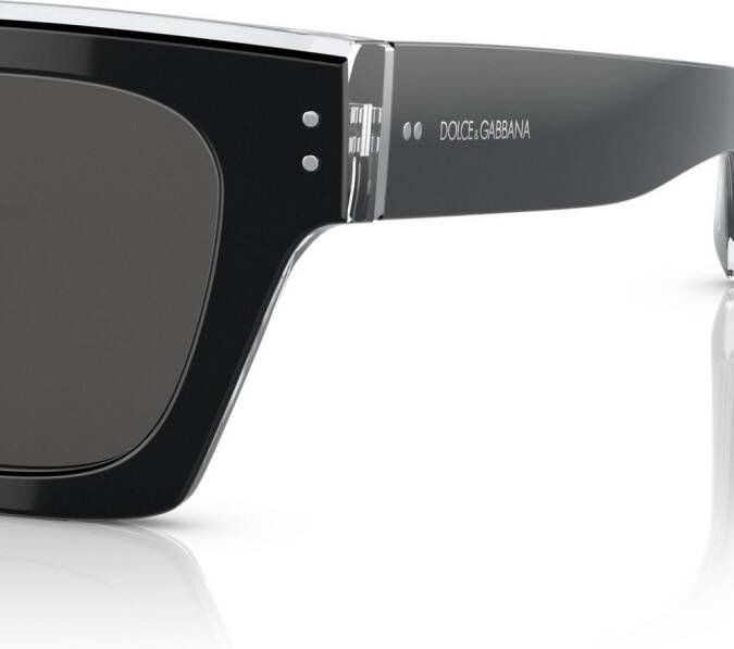 Dolce & Gabbana Eyewear Zonnebril met logo Zwart