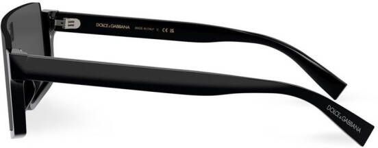 Dolce & Gabbana Eyewear Zonnebril met schildmontuur Zwart