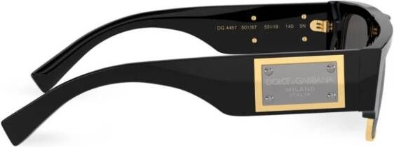 Dolce & Gabbana Eyewear Zonnebril met rechthoekig montuur Zwart