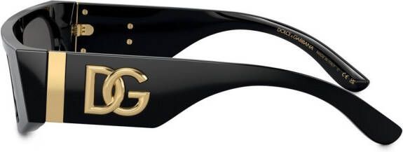 Dolce & Gabbana Eyewear Zonnebril met rechthoekig montuur Zwart