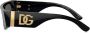 Dolce & Gabbana Eyewear Zonnebril met rechthoekig montuur Zwart - Thumbnail 2