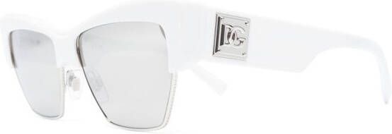 Dolce & Gabbana Eyewear Zonnebril met vierkant montuur Wit