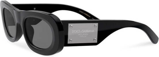 Dolce & Gabbana Eyewear Zonnebril met logoplakkaat Zwart