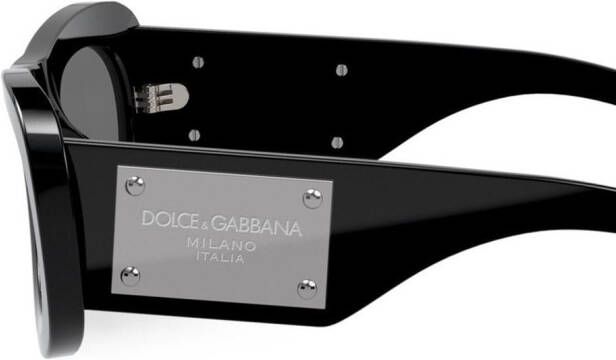 Dolce & Gabbana Eyewear Zonnebril met logoplakkaat Zwart