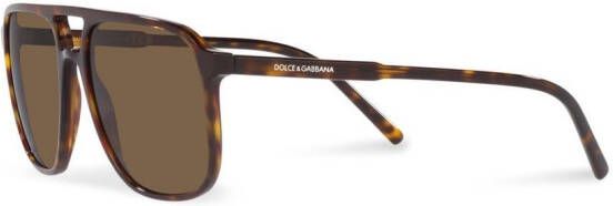 Dolce & Gabbana Eyewear Zonnebril met oversized montuur Bruin