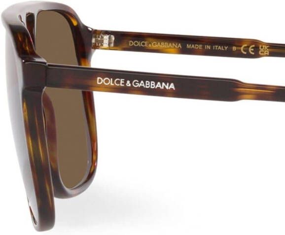 Dolce & Gabbana Eyewear Zonnebril met oversized montuur Bruin