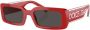 Dolce & Gabbana Eyewear Zonnebril met rechthoekig montuur Rood - Thumbnail 2