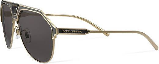 Dolce & Gabbana Eyewear Miami zonnebril met piloten montuur Zwart