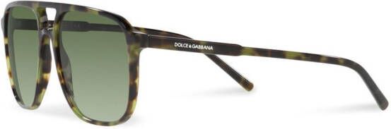 Dolce & Gabbana Eyewear Zonnebril met piloten montuur Groen