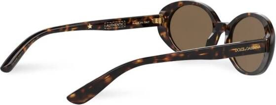 Dolce & Gabbana Eyewear Re-Edition DNA zonnebril met ovaal montuur Bruin