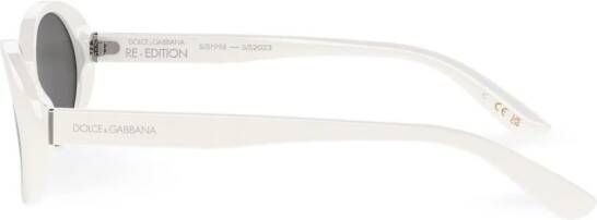 Dolce & Gabbana Eyewear Re-Edition DNA zonnebril met ovaal montuur Wit