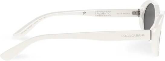 Dolce & Gabbana Eyewear Re-Edition DNA zonnebril met ovaal montuur Wit