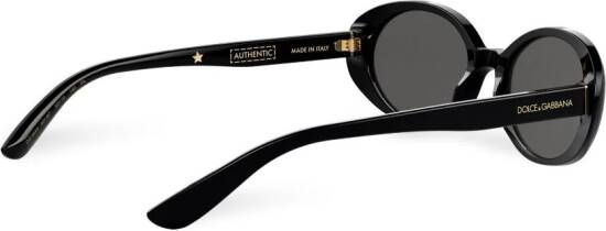 Dolce & Gabbana Eyewear Re-Edition DNA zonnebril met ovaal montuur Zwart