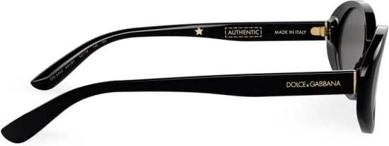 Dolce & Gabbana Eyewear Re-Edition DNA zonnebril met ovaal montuur Zwart
