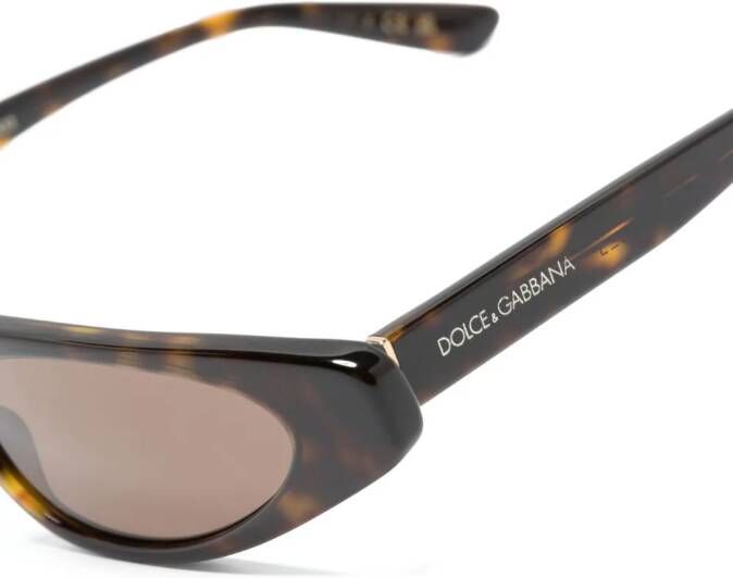 Dolce & Gabbana Eyewear Re-Edition DNA zonnebril Bruin