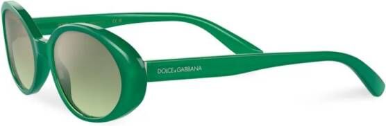 Dolce & Gabbana Eyewear Zonnebril met ovaal montuur Groen