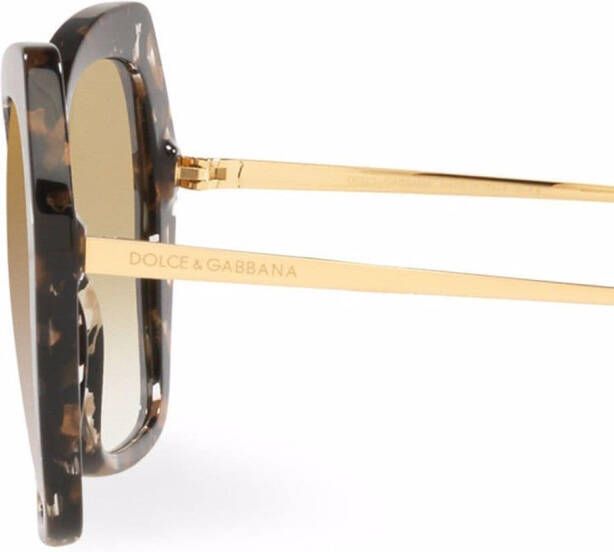 Dolce & Gabbana Eyewear Sicilian zonnebril met smaakprint Bruin