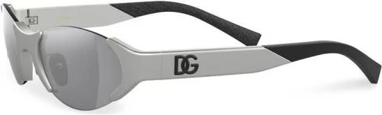 Dolce & Gabbana Eyewear Sporty zonnebril met ovalen montuur Zilver