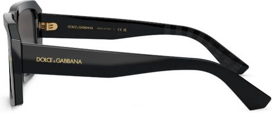 Dolce & Gabbana Eyewear Zonnebril met vierkant montuur Zwart