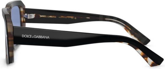 Dolce & Gabbana Eyewear Zonnebril met vierkant montuur Zwart