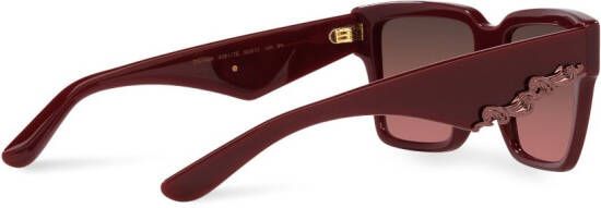 Dolce & Gabbana Eyewear Zonnebril met vierkant montuur Rood