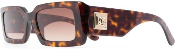 Dolce & Gabbana Eyewear Zonnebril met schildpadschild design Bruin