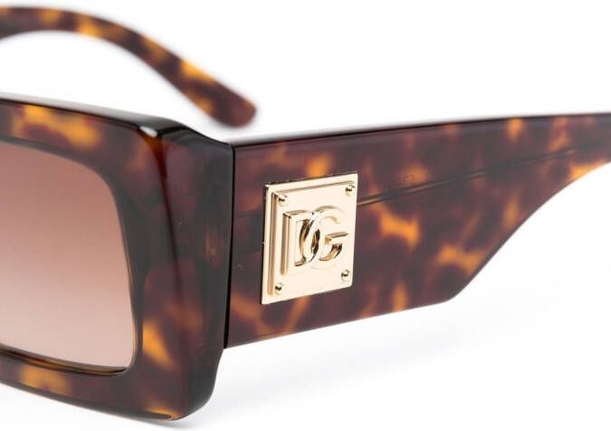 Dolce & Gabbana Eyewear Zonnebril met schildpadschild design Bruin