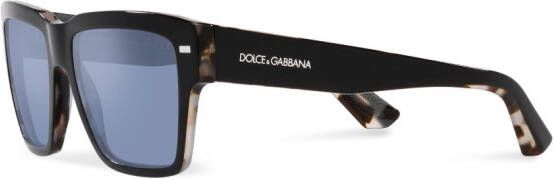 Dolce & Gabbana Eyewear Zonnebril met schildpadschild design Zwart