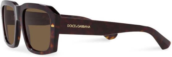 Dolce & Gabbana Eyewear Zonnebril met vierkant montuur Bruin
